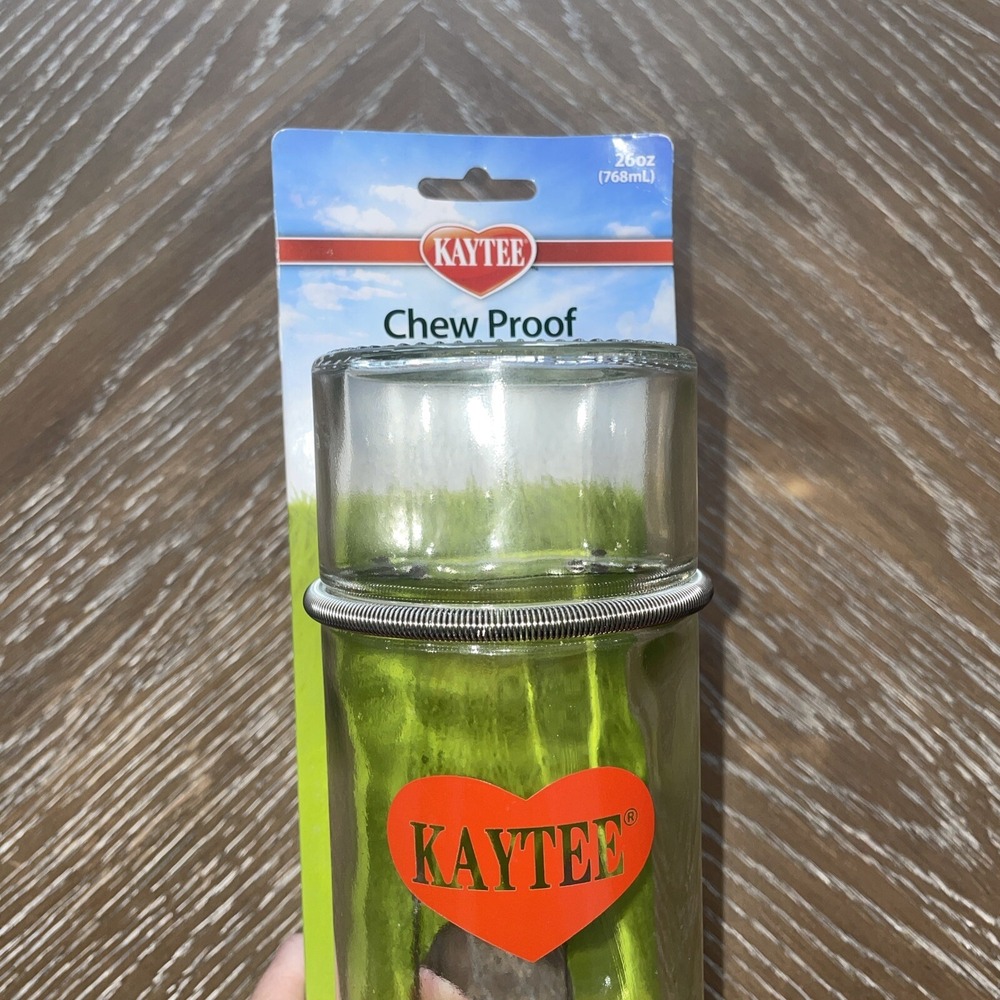 NEW KayTee Chew-Proof 26oz LARGE Water Bottle For Animals With Spring Attachment